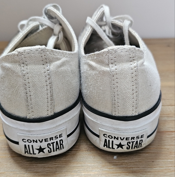 Converse Women's Gold Shimmer Canvas Sneakers, Shoes - Picture 8 of 10